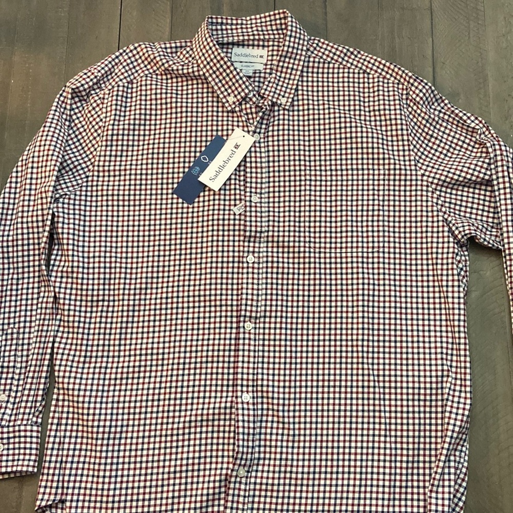NWT Saddlebred Button-up Dress Shirt